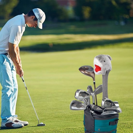 Joyzan Golf headgear, shark head driver headgear funny animal golf clubs head cover for any brand 3 and 5 wood driver - ShopVlot — afbeelding 3