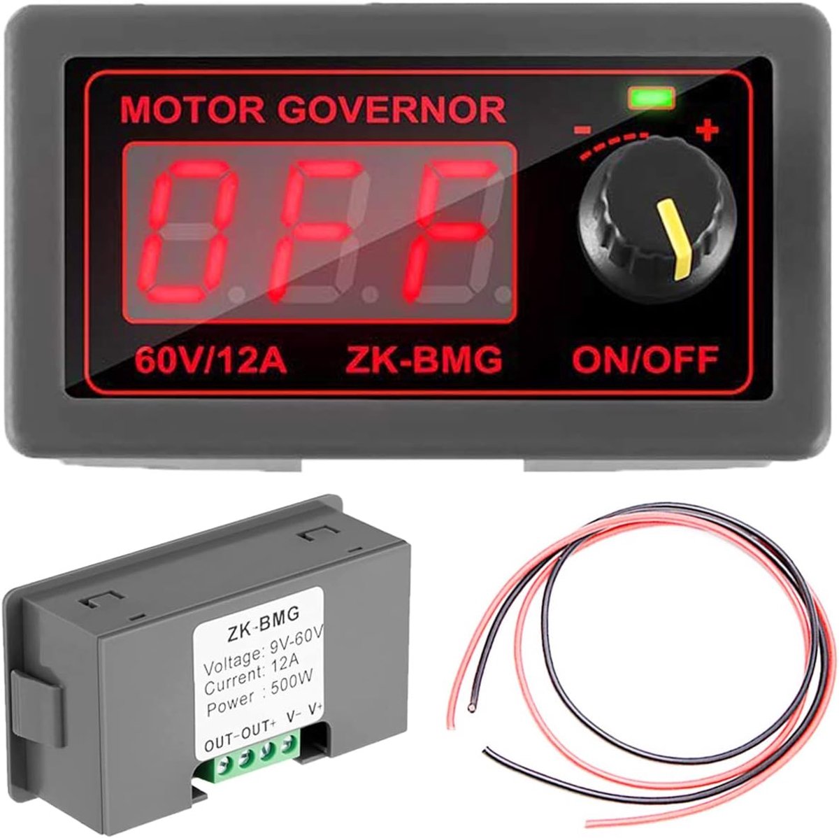 PWM Motor Speed Controller ZK-BMG DC 12V 24V 60V 500W Adjustable Signal Generator Drive Module with Stepless Switch - ShopVlot
