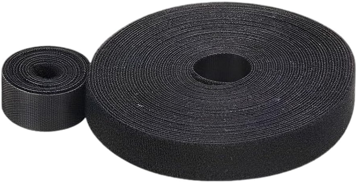 10 m x 10 mm kabelbinders herbruikbaar kabelmanagement kabelbinders zwart voor kabelorganisator thuis kantoor - ShopVlot