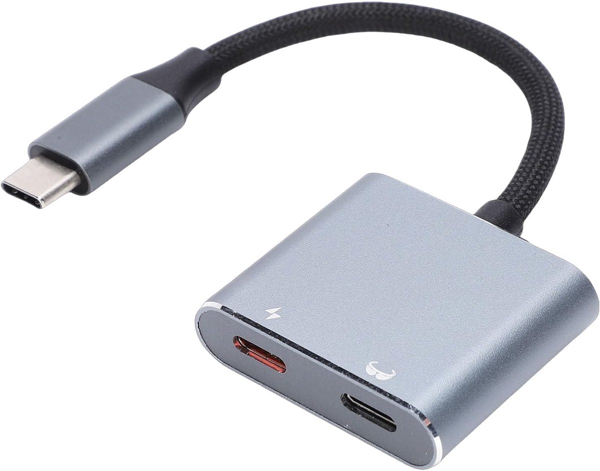 AR Glasses Converter Charging Adapter USB C To AR Glasses Adapter, 4K 60Hz Dual Port with Fast Charging for XREAL Air - ShopVlot
