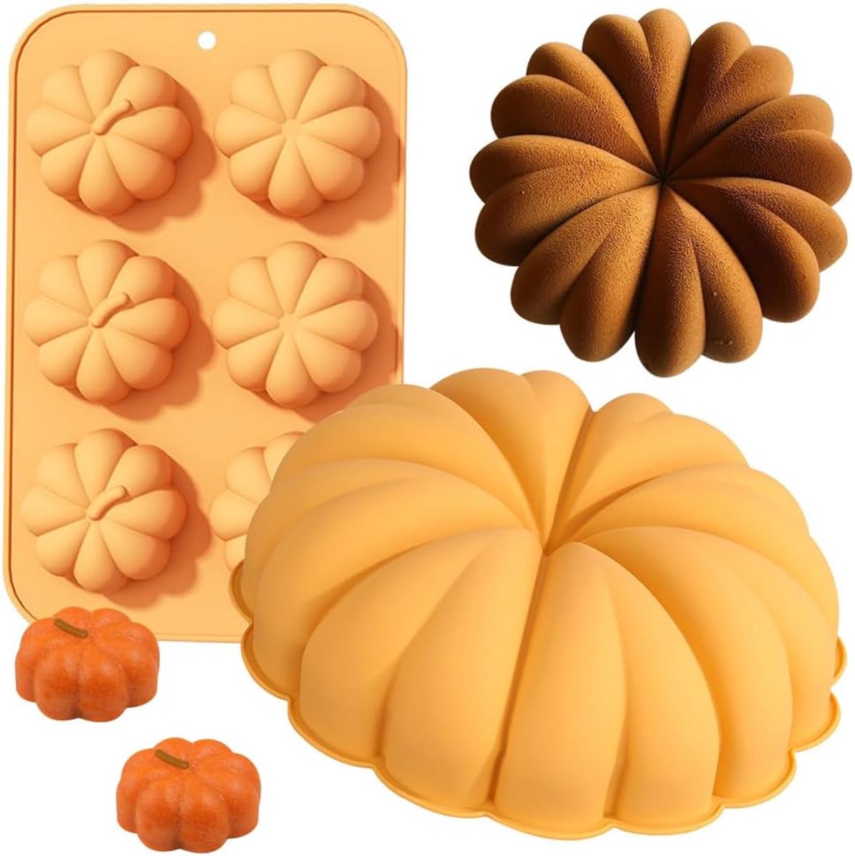 Halloween Silicone Molds Baking Mold Pumpkin Cake Mold Silicone Cake Mold Halloween Mousse Soap Pumpkin Shape Motif - ShopVlot