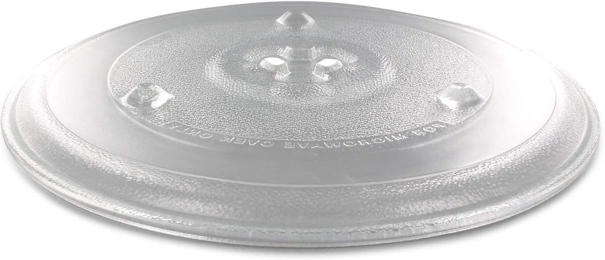 Rotating Platter Microwave Plate, Glass Plate, Diameter 270 mm, Round with 3 Legs, Universal, for Microwave - ShopVlot