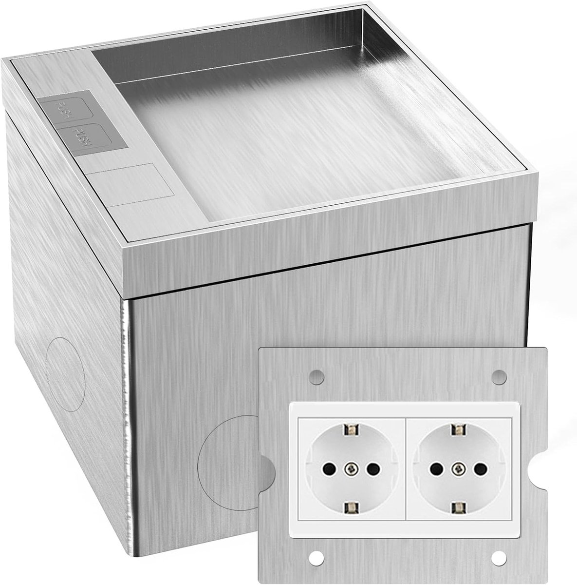 Floor Socket, Indoor and Outdoor, AC 250 V/16 A, Waterproof Stainless Steel, Concealed Flush Socket - ShopVlot