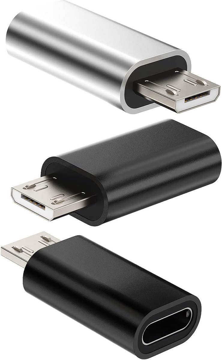 Lightning-adapter vrouwelijk naar micro-USB-stekker (3 stuks) Galaxy S7 S6 Edge 5 Android oplaadconverter voor iPhone - ShopVlot
