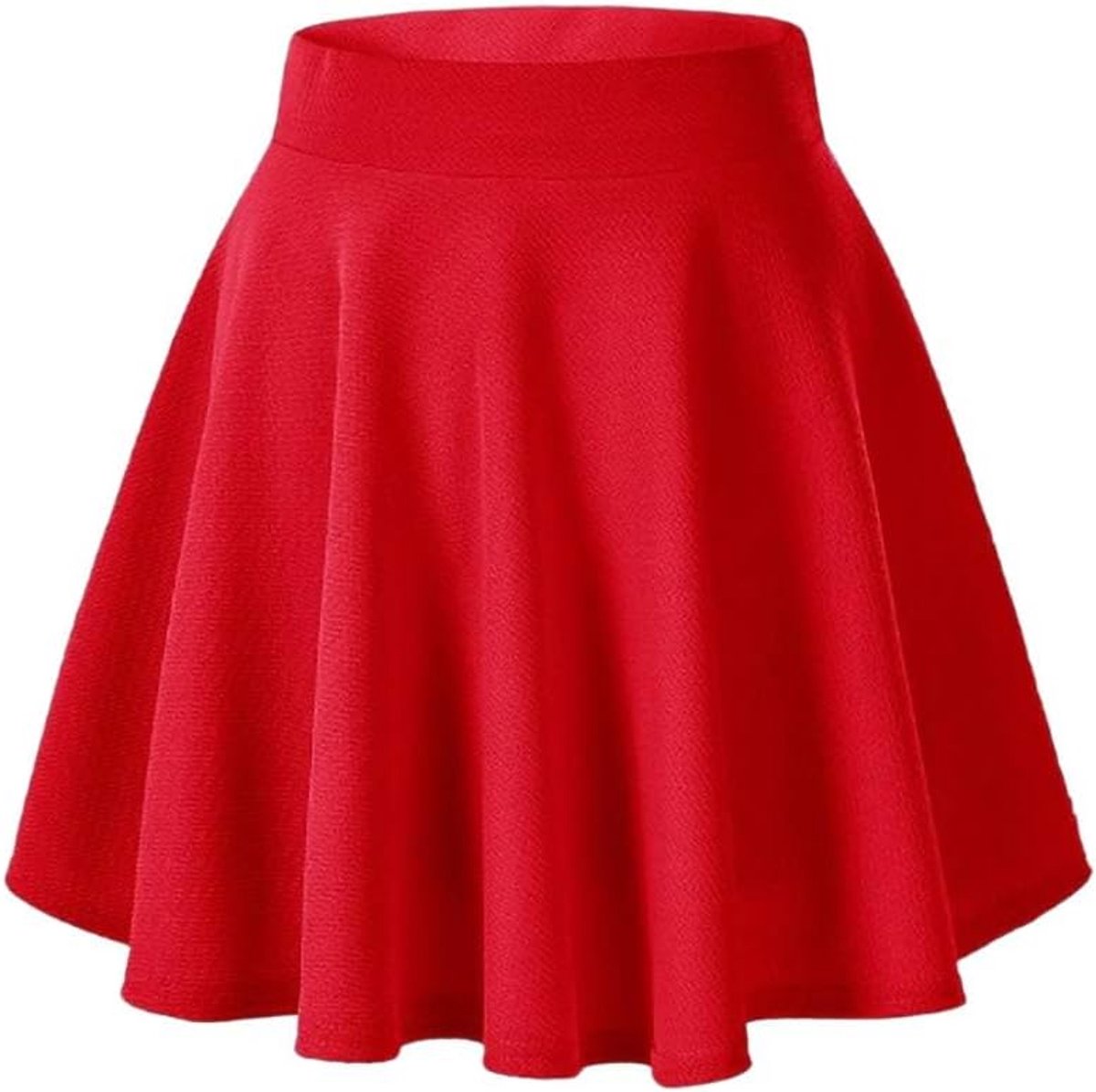 Basic Solid Versatile Stretchy Casual Mini Skater Skirt Girls Bell Skirt Tennis Skirt Pleated Skirt - ShopVlot