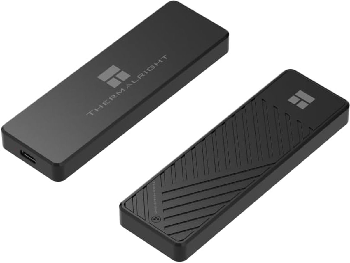 TR HR-EB101 AC zwart, aluminium behuizing met actieve koeling, NVMe protocolbehuizing, USB 3.2 Gen2, 10 Gbps - ShopVlot