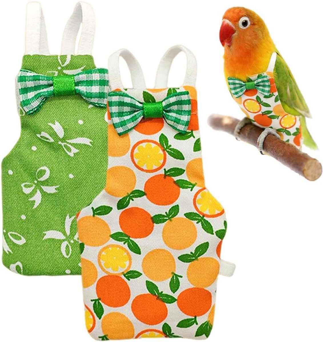 Soft Parrot Diapers, Pack of 2, Soft and Adjustable Diapers for Parakeets, Cockatiels, Mini Macaw, Canary Clothing - ShopVlot