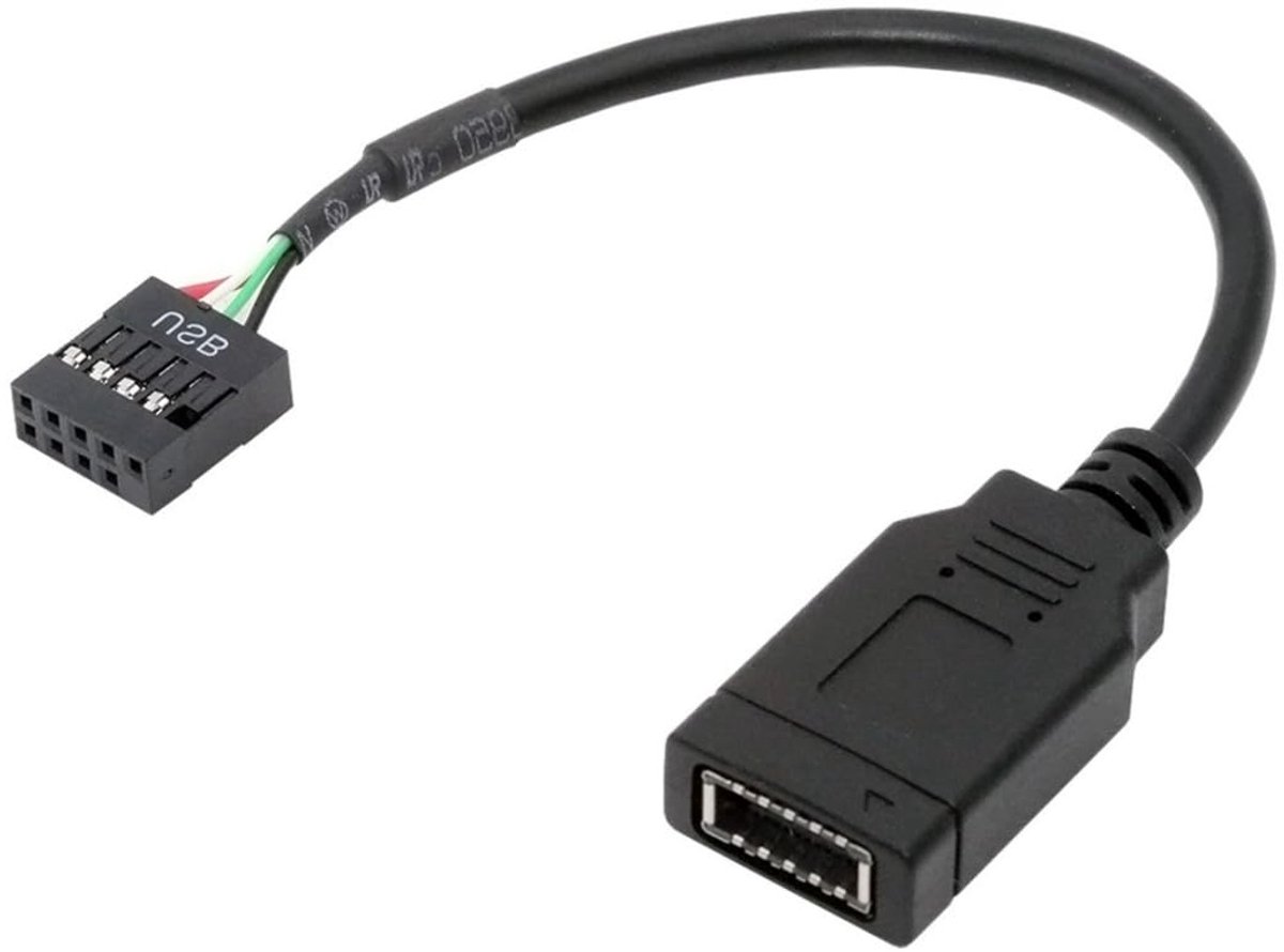 USB 2.0 naar USB 3.1 Type E Adapter - 9 Pin Plug - 0.49 Feet - Breid USB-verbindingen uit - ShopVlot