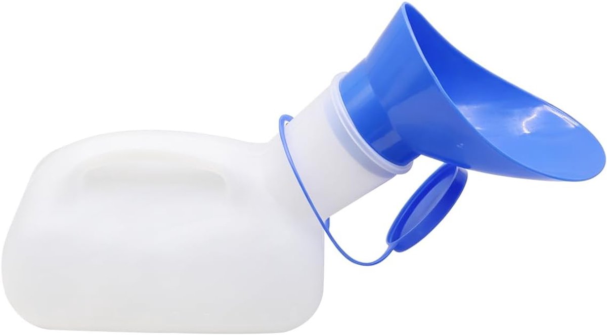 Draagbaar urinoir 1 liter - met trechterdop - grote capaciteit - ideaal voor kamperen - ShopVlot
