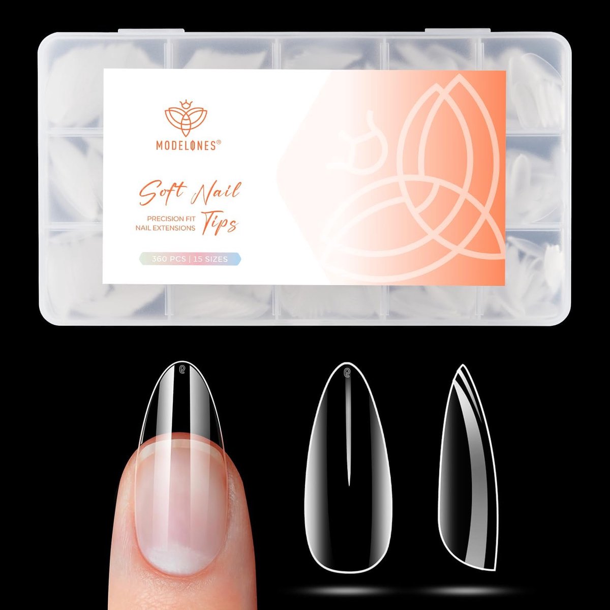 Nail Tips 360 Stuks - Volledige Dekking - Zacht Gel PMMA - Voor DIY Nagelkunst - ShopVlot