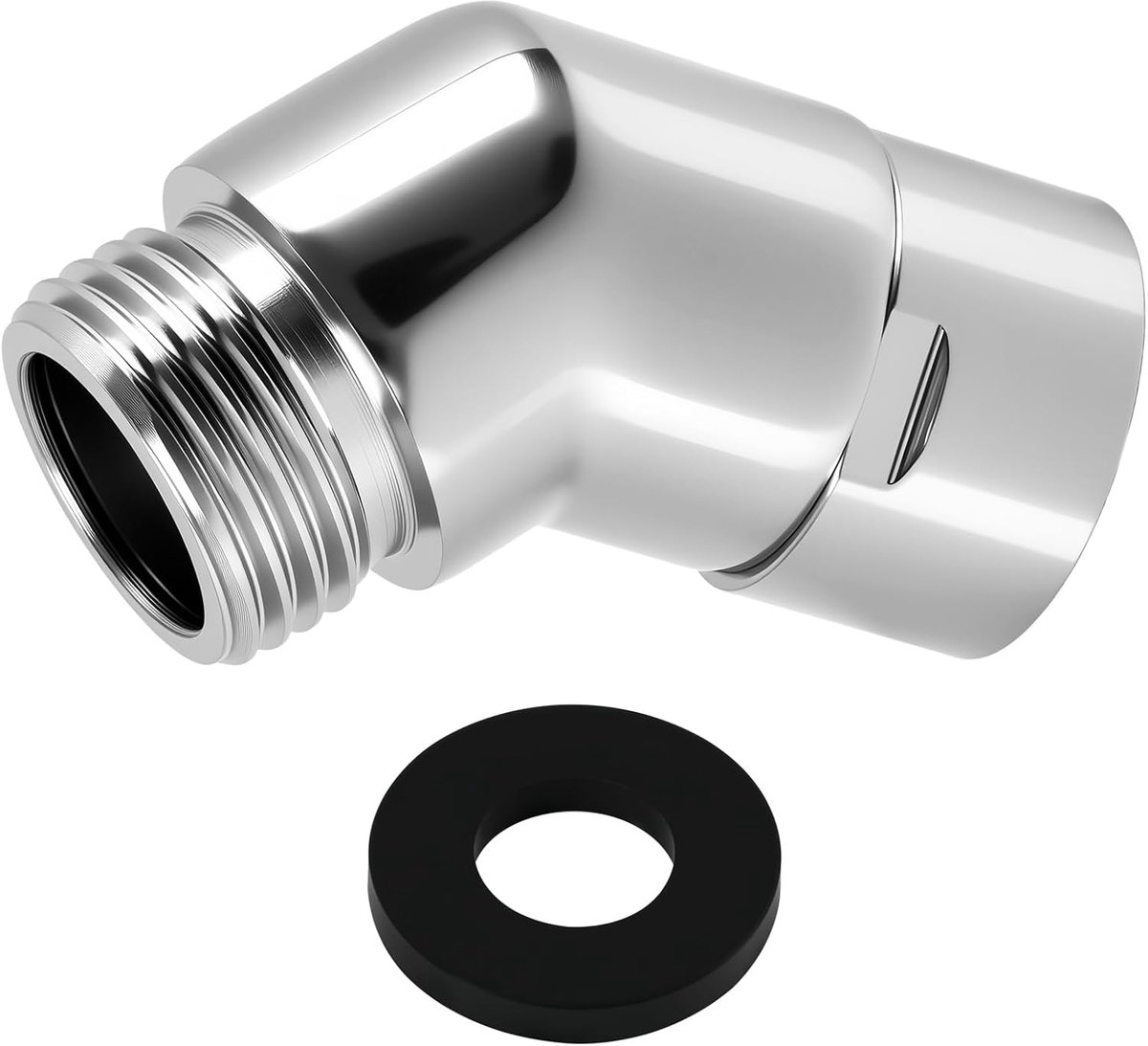 Handdoucheadapter 135 graden - messing - draaibaar design - ideale verlenging doucheslang - ShopVlot