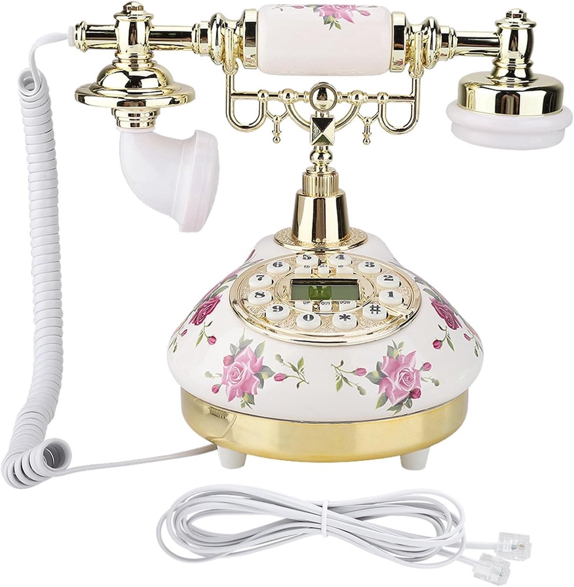 Retro telefoon met multi-angle display - keramisch - gebruiksvriendelijk - voor thuis of kantoor - ShopVlot