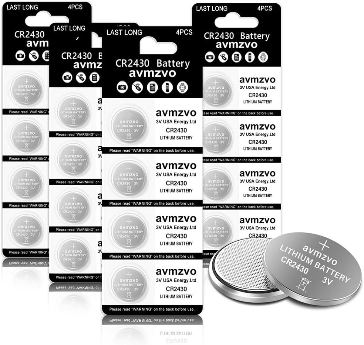 CR2430 button cell 3V lithium button cells CR 2430 batteries 16 pieces - ShopVlot