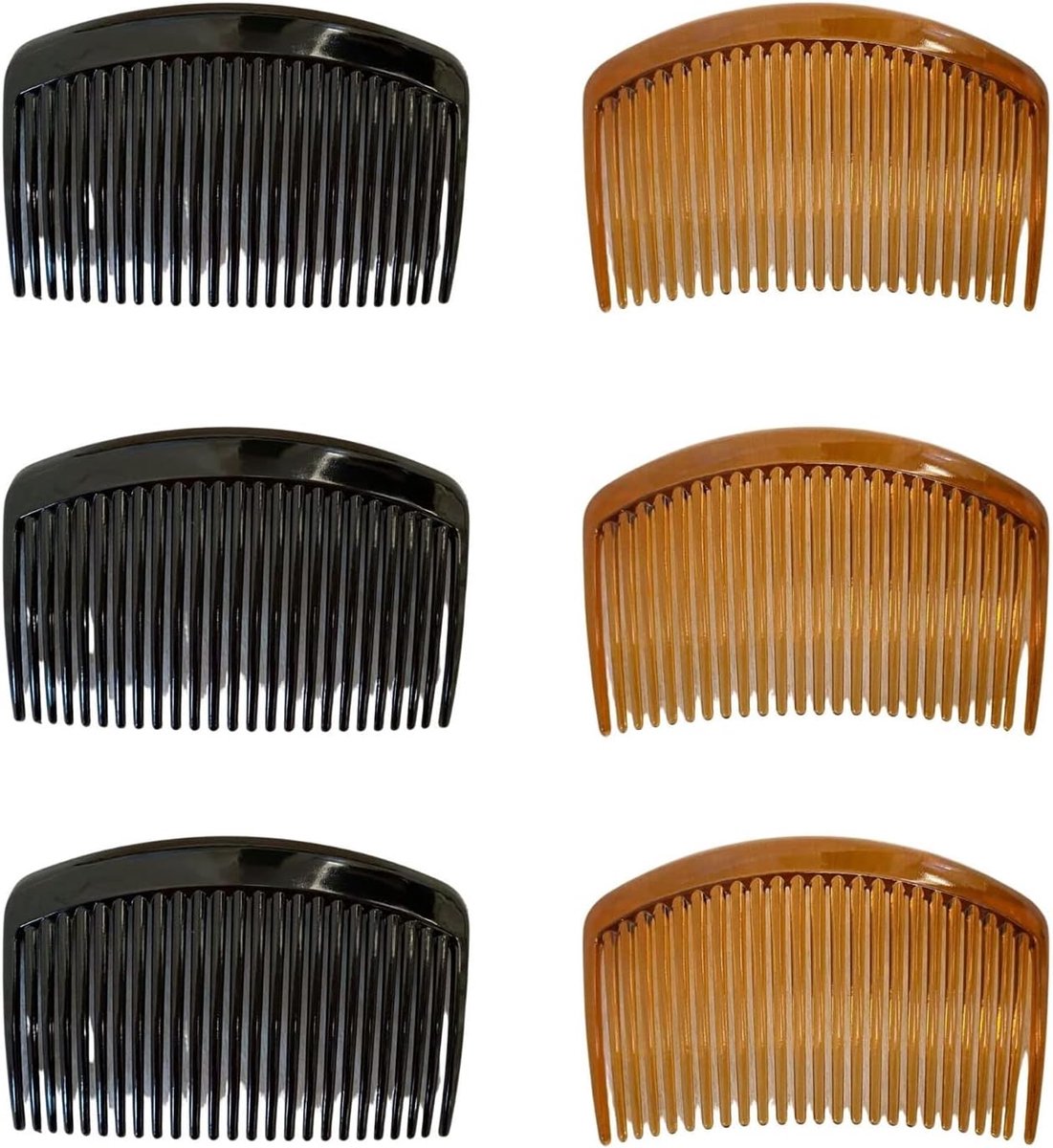 Side Combs 6 Pieces French Side Comb Clips Hair Comb 23 Teeth Plastic Comb for Fine Hair Accessories for Women Girls - ShopVlot