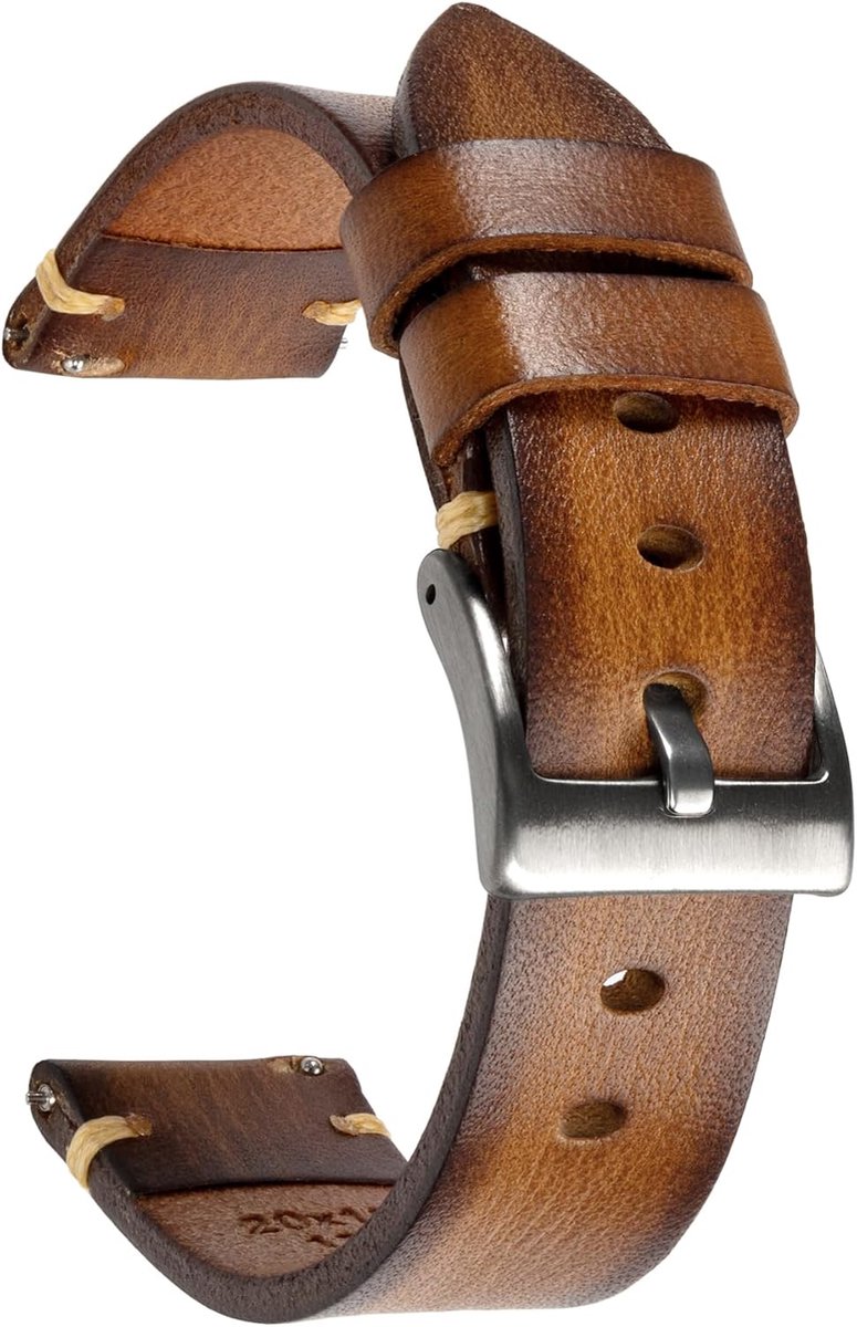 Retro Handmade Watch Strap Quick Release Vintage Leather Watch Band Replacement Choice of Width 18 mm 20 mm 22 mm 24 - ShopVlot