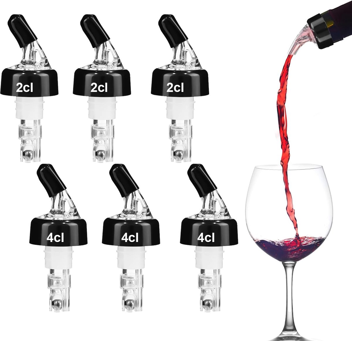Cocktaildispenser 6 Pack 2/4 cl - Plastic - Perfect voor thuisbar - Ideaal voor cocktails - ShopVlot