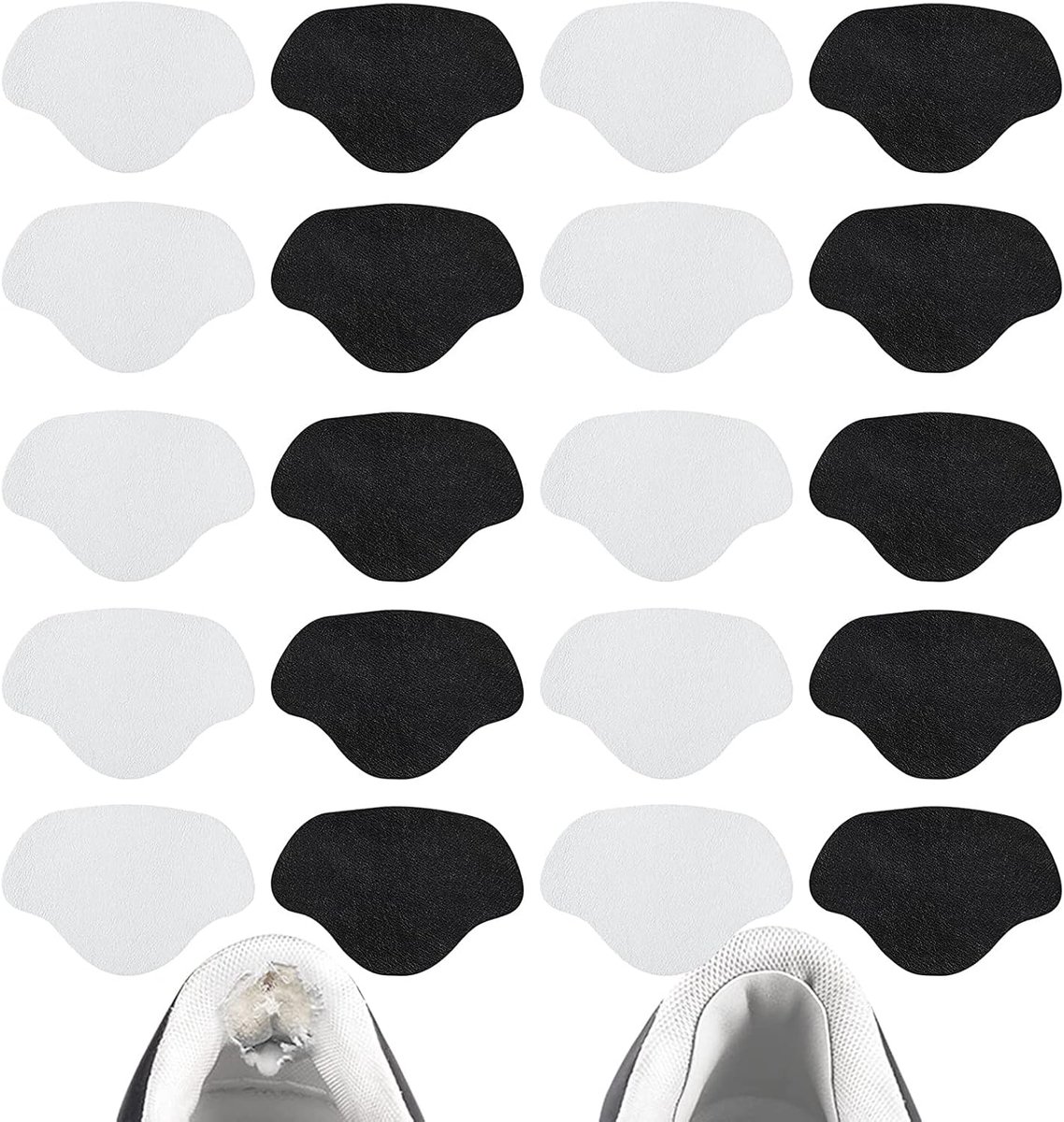 Schoenhiel pads 10 paar - zelfklevend - microfiber materiaal - beschermt hiel van schoenen - ShopVlot