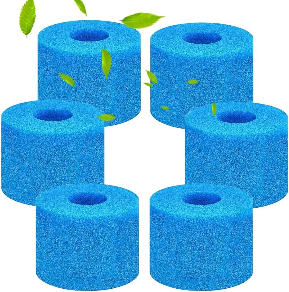 Filtersponzen zwembadfilter S1 - 6 stuks - herbruikbaar schuim - ideaal voor zwembadreiniging - ShopVlot