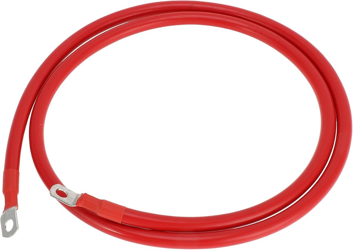 Accukabel 1/0 AWG 5FT - rood getinned koper - 5/16" lug - stabiele stroomvoorziening - ShopVlot