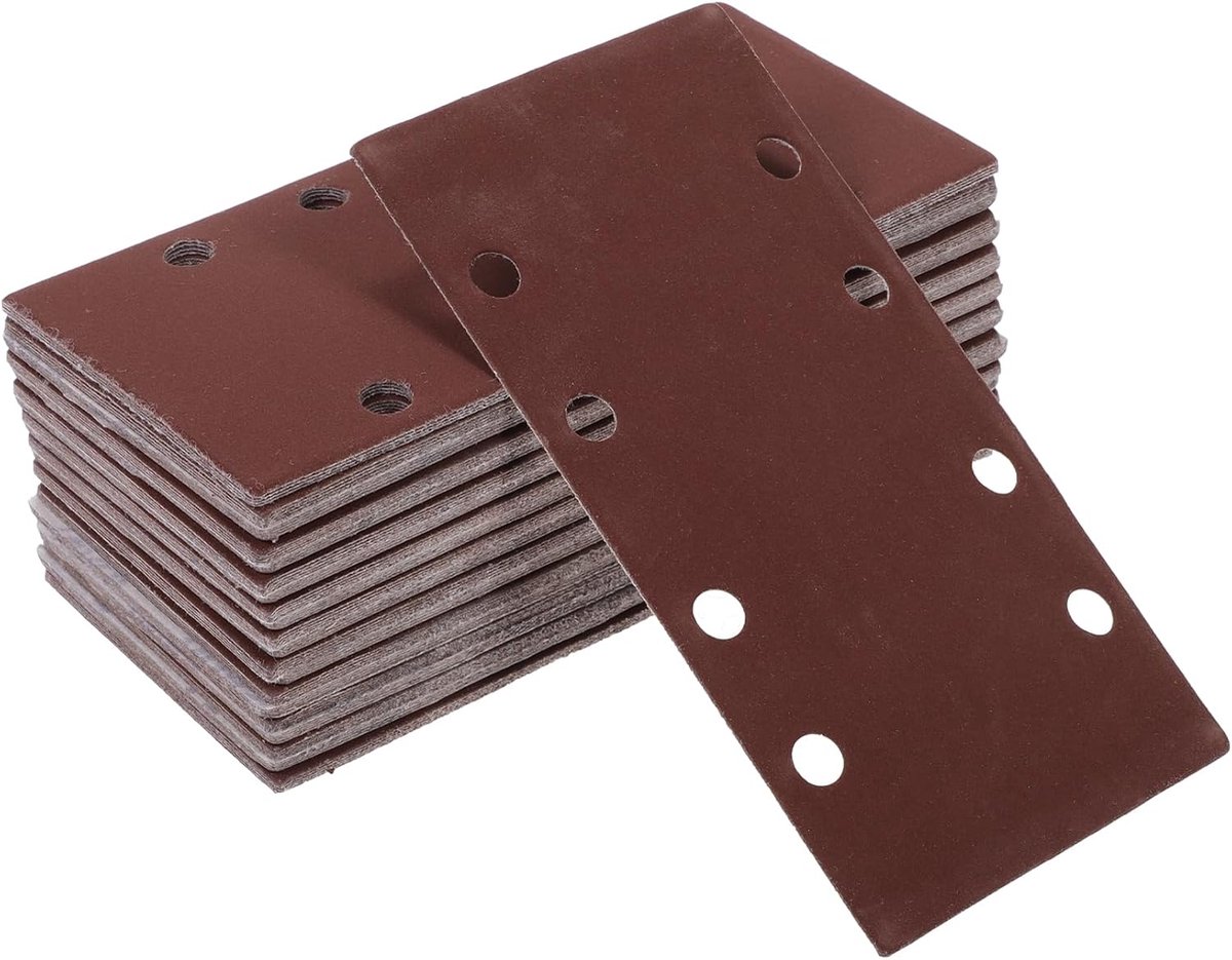 Schuurdiscs 18.5cm x 9.5cm - 800 Grit - Rood Aluminiumoxide - Ideaal voor houtbewerking - ShopVlot