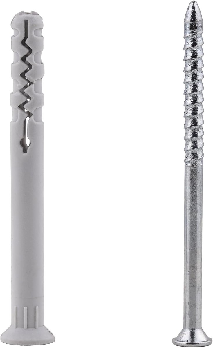MIVOS hamerplug met schroef - 6 x 60 mm - 20 stuks - kunststof - snel en eenvoudig te monteren - ShopVlot