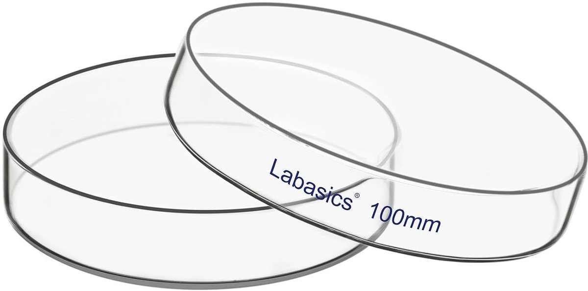 Petri schaal 100mm - borosilicaatglas - met deksel - ideaal voor laboratoriumexperimenten - ShopVlot