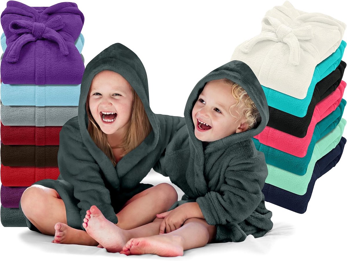 Kindermantel - Fleece - Schattig ontwerp - Ideaal voor na het bad - ShopVlot