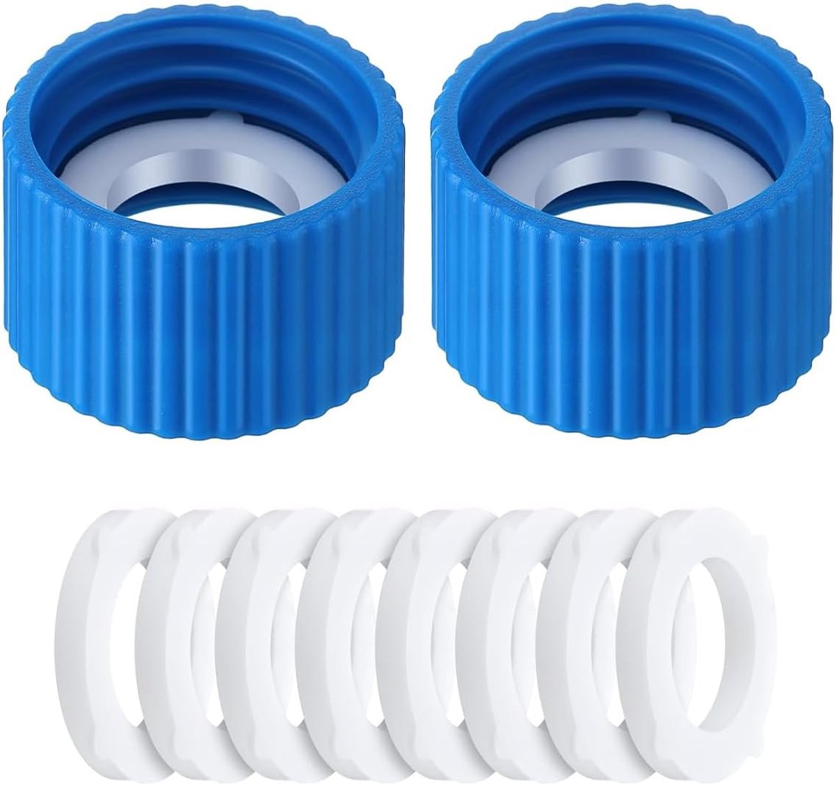 Waterfilter koppelingen 28mm - externe schroefdraad - met pakkingen - ideaal voor kamperen - ShopVlot