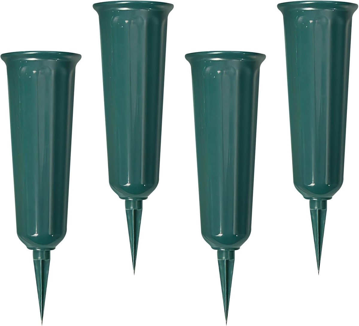 Grave Vase Set 4 Stuks - Kunststof Graveervase - Duurzaam en Weerbestendig - Voor Bloemarrangementen - ShopVlot