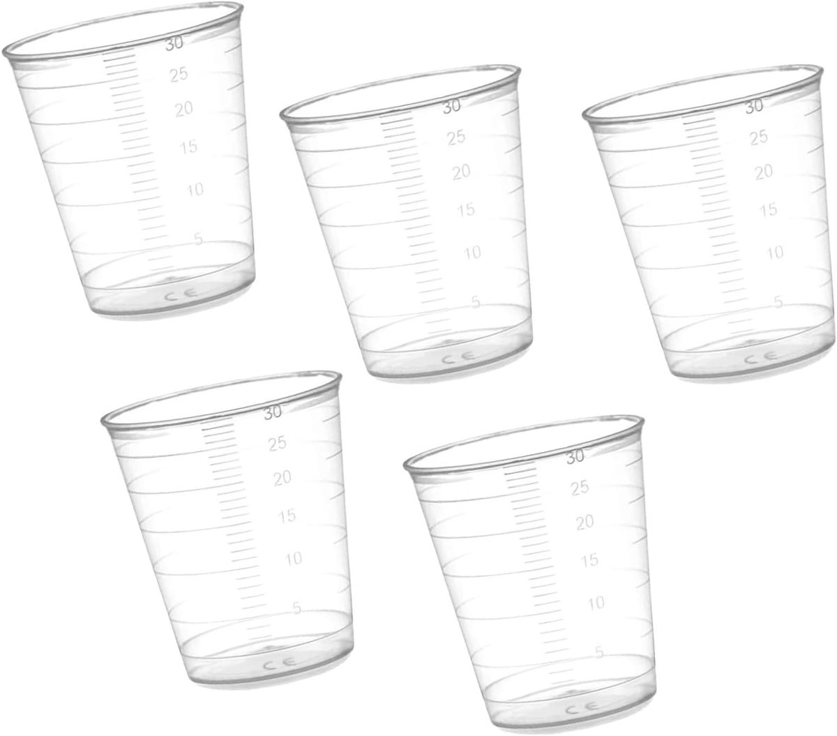 Maatbekertjes set 160 stuks - 30 ml - transparant - ideaal voor nauwkeurig meten - ShopVlot