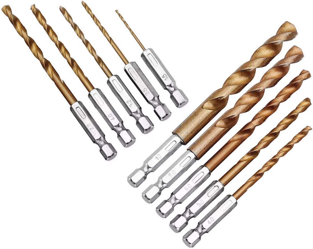 Metaalboren set van 10 - zeskantschacht - hoge kwaliteit - perfect voor precisiewerk - ShopVlot