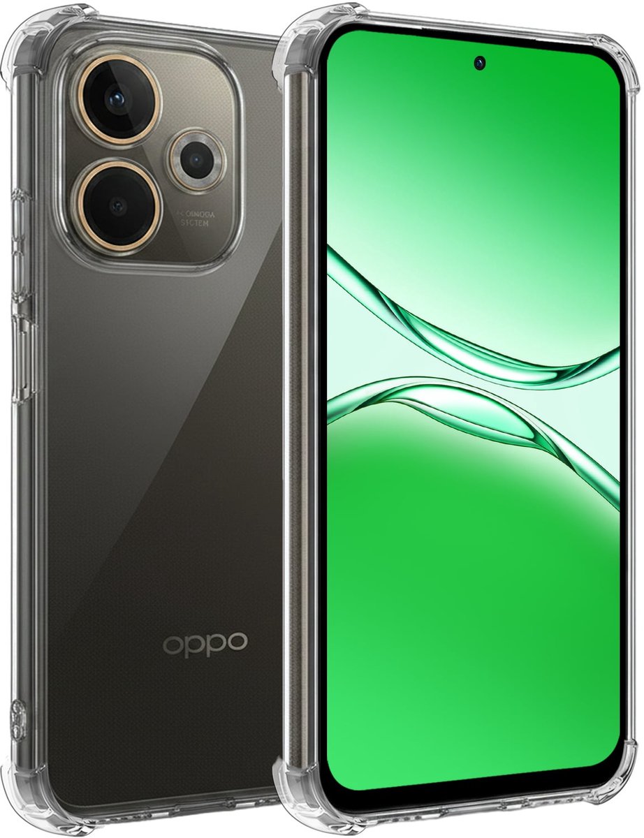 Hoesje Geschikt voor OPPO A5 Pro - Sterk & Shockproof - Siliconen Case - Back Cover - Telefoon Hoes Shock Proof - Transparant