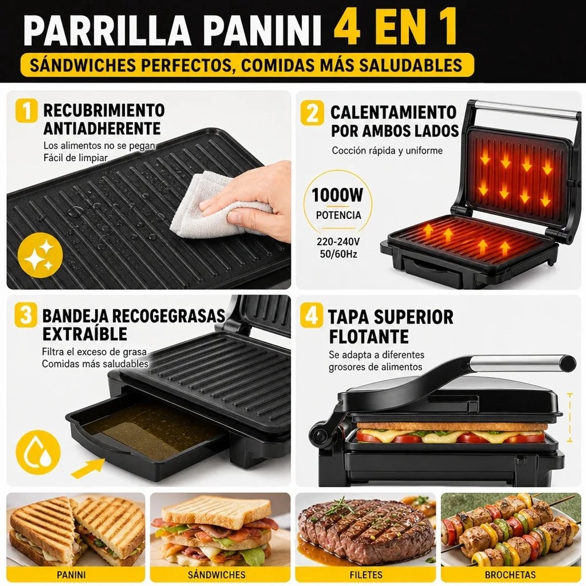 HP Noeá multifunctionele elektrische grill thumbnail 6