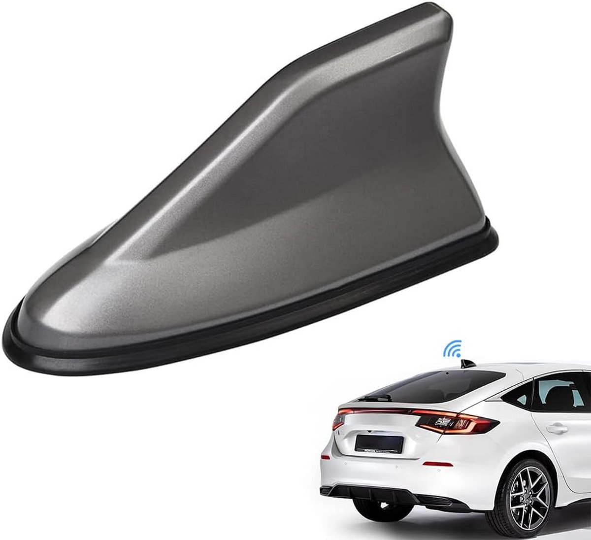 Shark Fin Antenne Cover - Grijs - Decoratieve Antennebasis - Verbetering van radiosignaal - ShopVlot