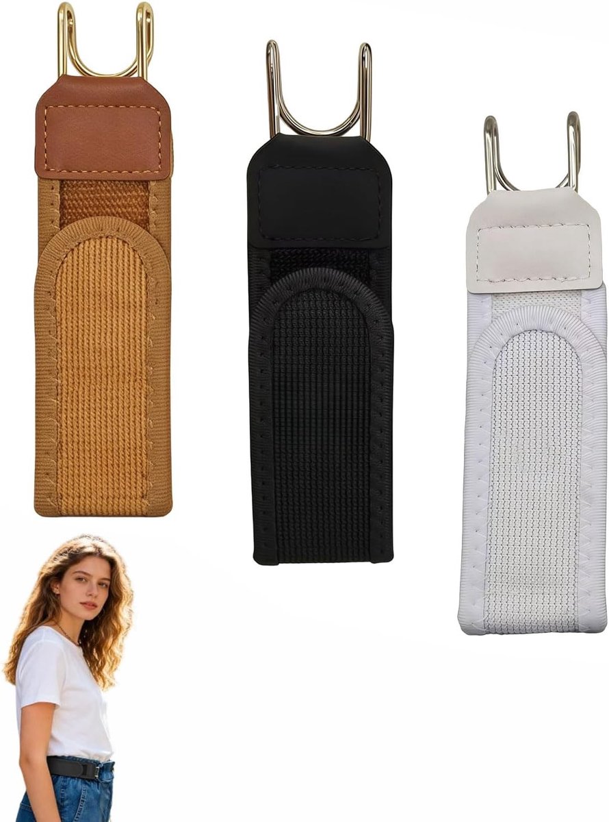 Gordel spanne vrij - elastisch - met metalen haken - comfortabel voor heren en dames - ShopVlot