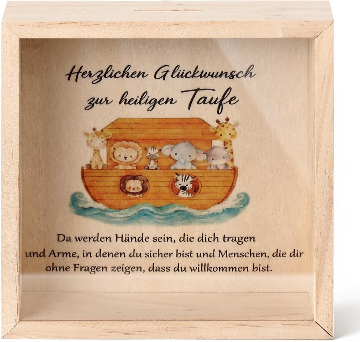 Namalu Fotolijst Spaarpot 16 x 16 cm Doopcadeaus 3D Fotolijst Spaarpot Houten Spaarlijst Geldgeschenken Verpakking - ShopVlot