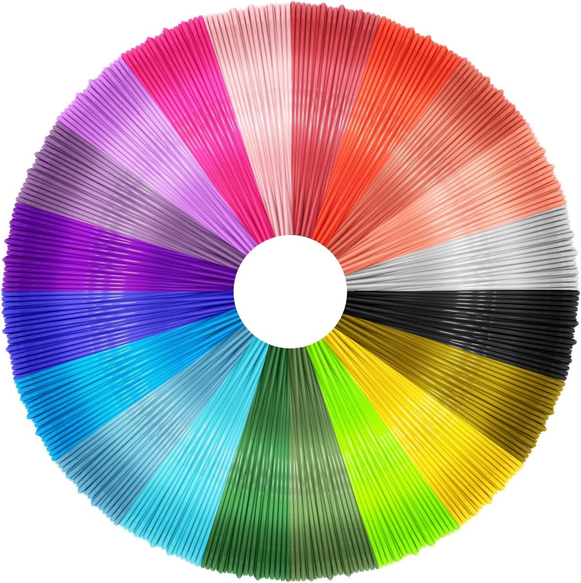 3D Pen PLA Filament Refills - 20 Colors 3D Printing Pen Filament 1.75mm - ShopVlot