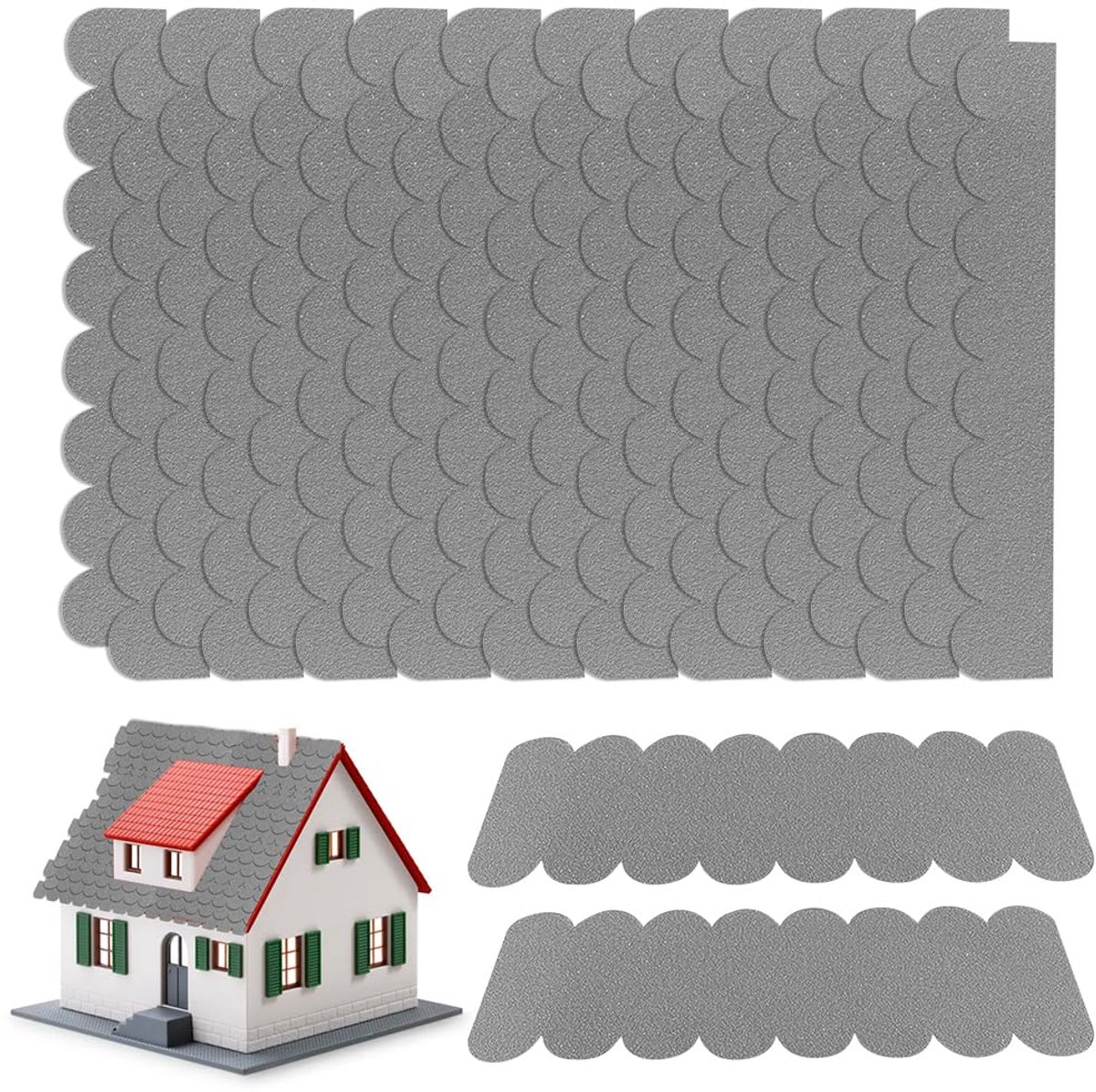 Roof Shingles for Bird House, 32 Pieces Self Adhesive Roof Felt, Bitumen Shingles, Mini Roof Tiles for Nesting Box - ShopVlot
