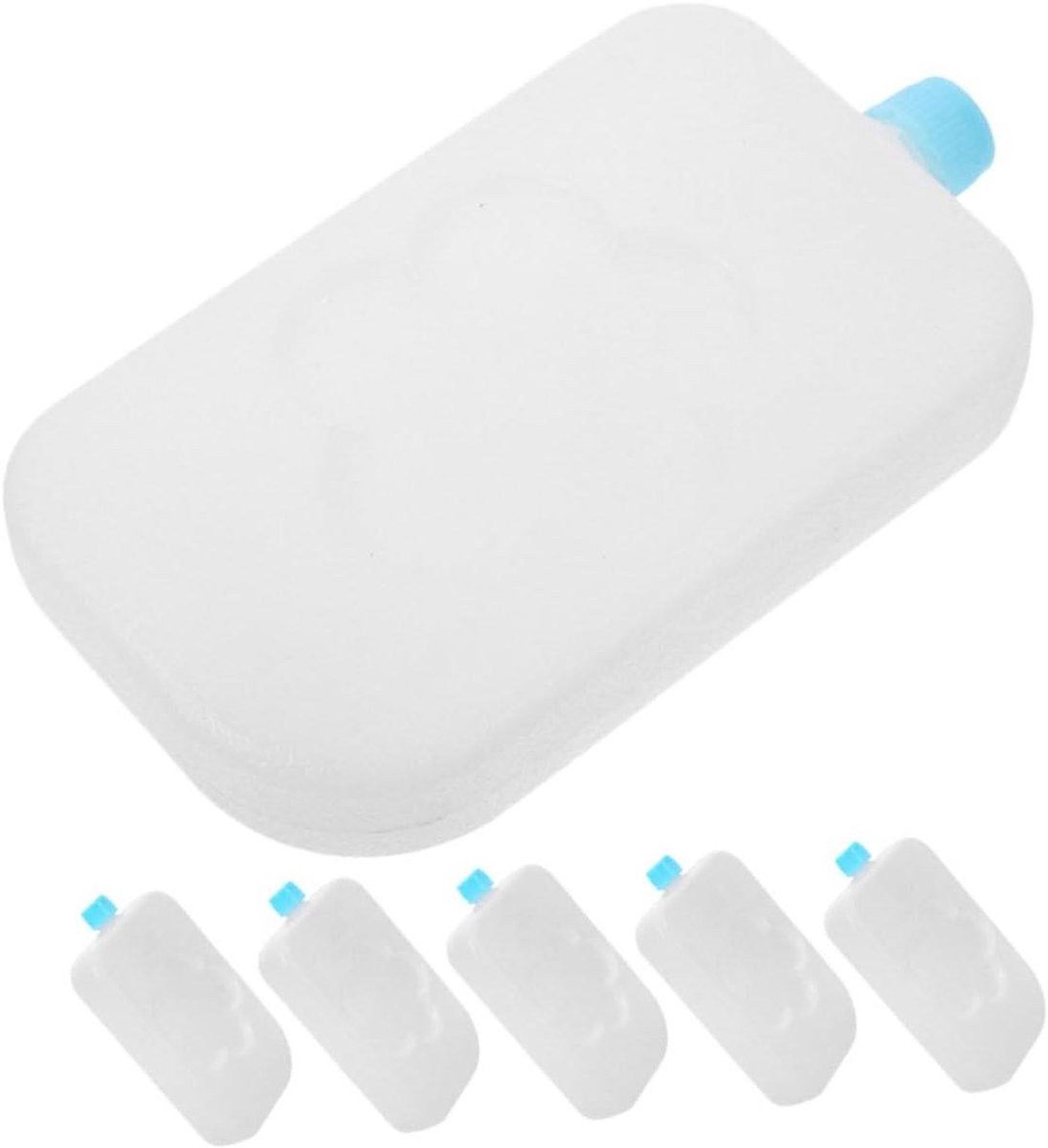 Koelelementen - Koelpacks IJsblokjes - Eten Koel Houden - Herbruikbaar Duurzaam - 16.5 x 9 x 3 cm - Wit
