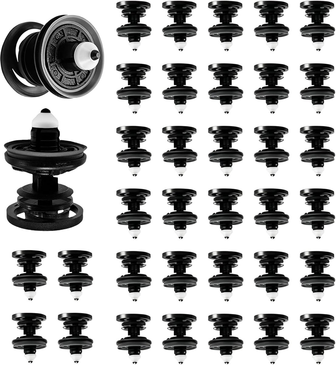 60 stuks bevestigingsclips voor auto, kunststof, voor bekleding, nietjes, kunststof bevestiging voor - ShopVlot