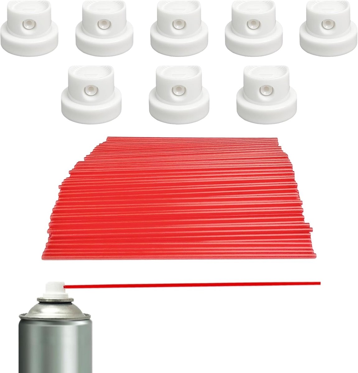 12 cm Replacement Spray Cans, 200 Pieces, 12 cm, 8 Pieces, Replacement Spray Nozzle for Aerosol Cans, Red Plastic - ShopVlot