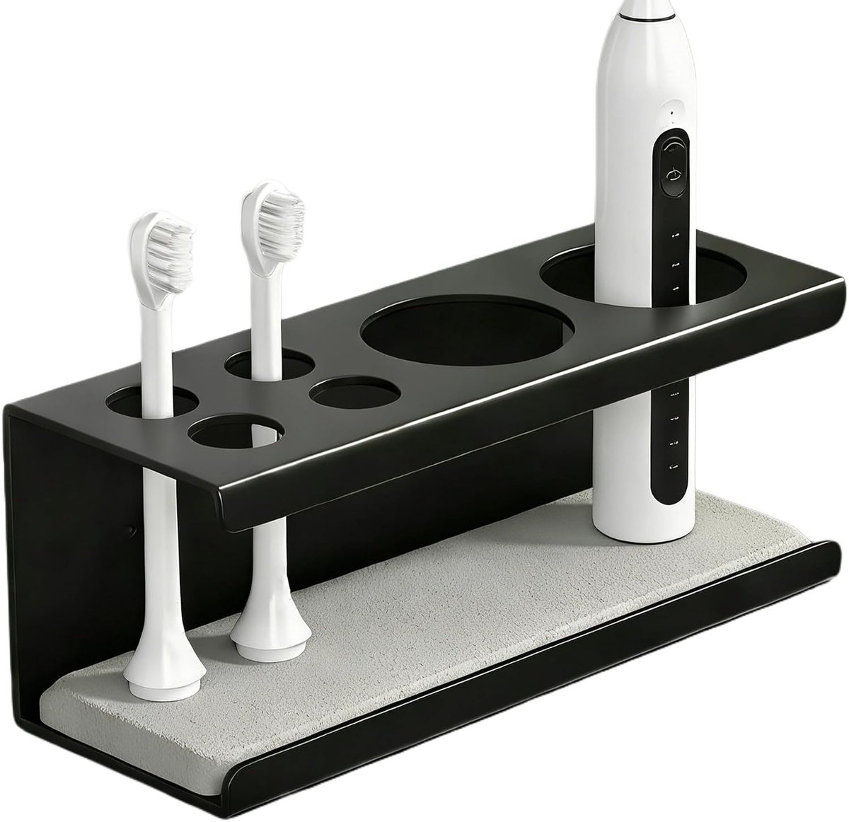 Elektrische tandenborstelhouder voor wandmontage, elektrische tandenborstelhouder van aluminiumlegering, zelfklevend - ShopVlot