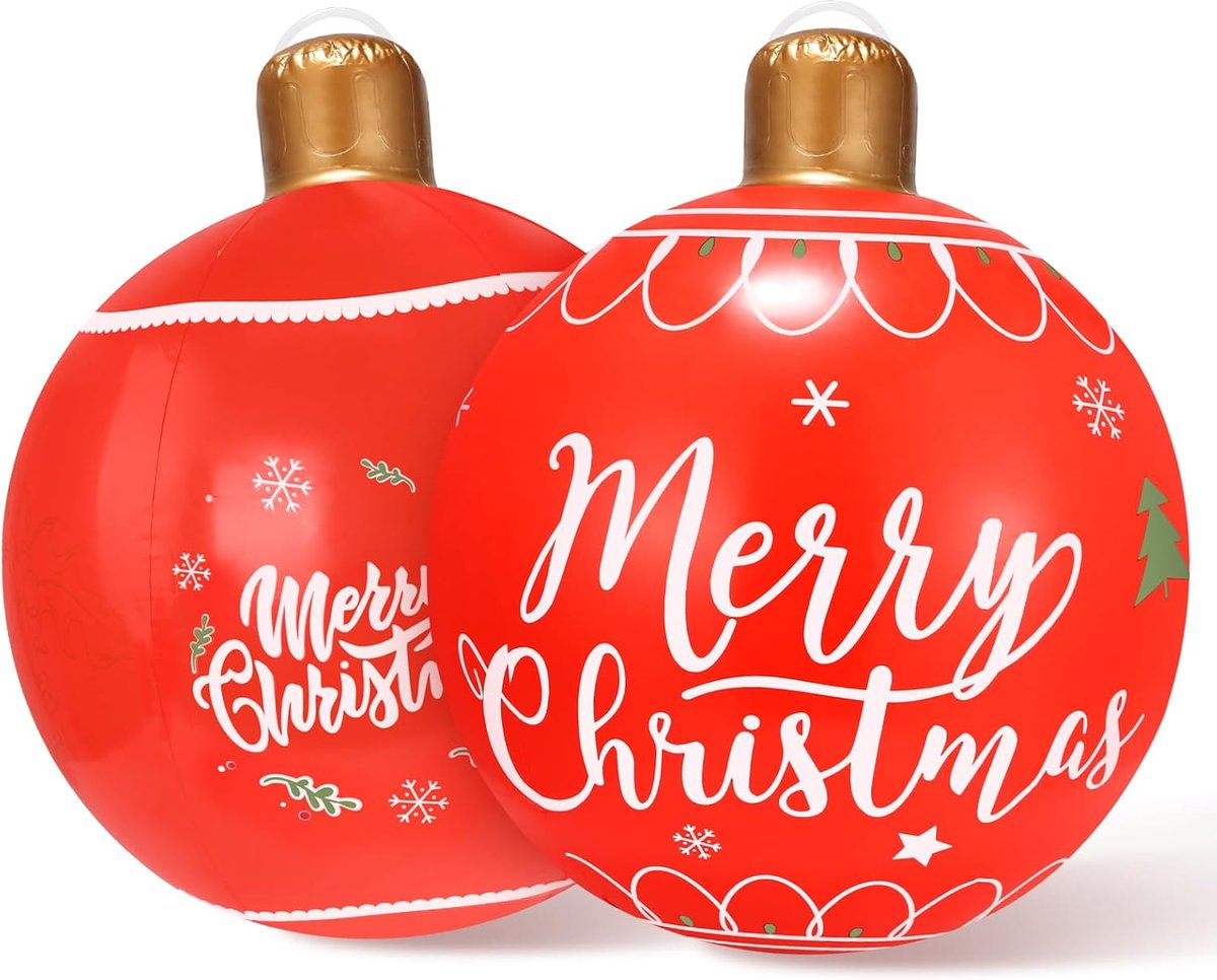 Inflatable Christmas Baubles Giant PVC Inflatable Xmas Baubles for Outdoor Christmas Courtyard Party Porch Garden - ShopVlot