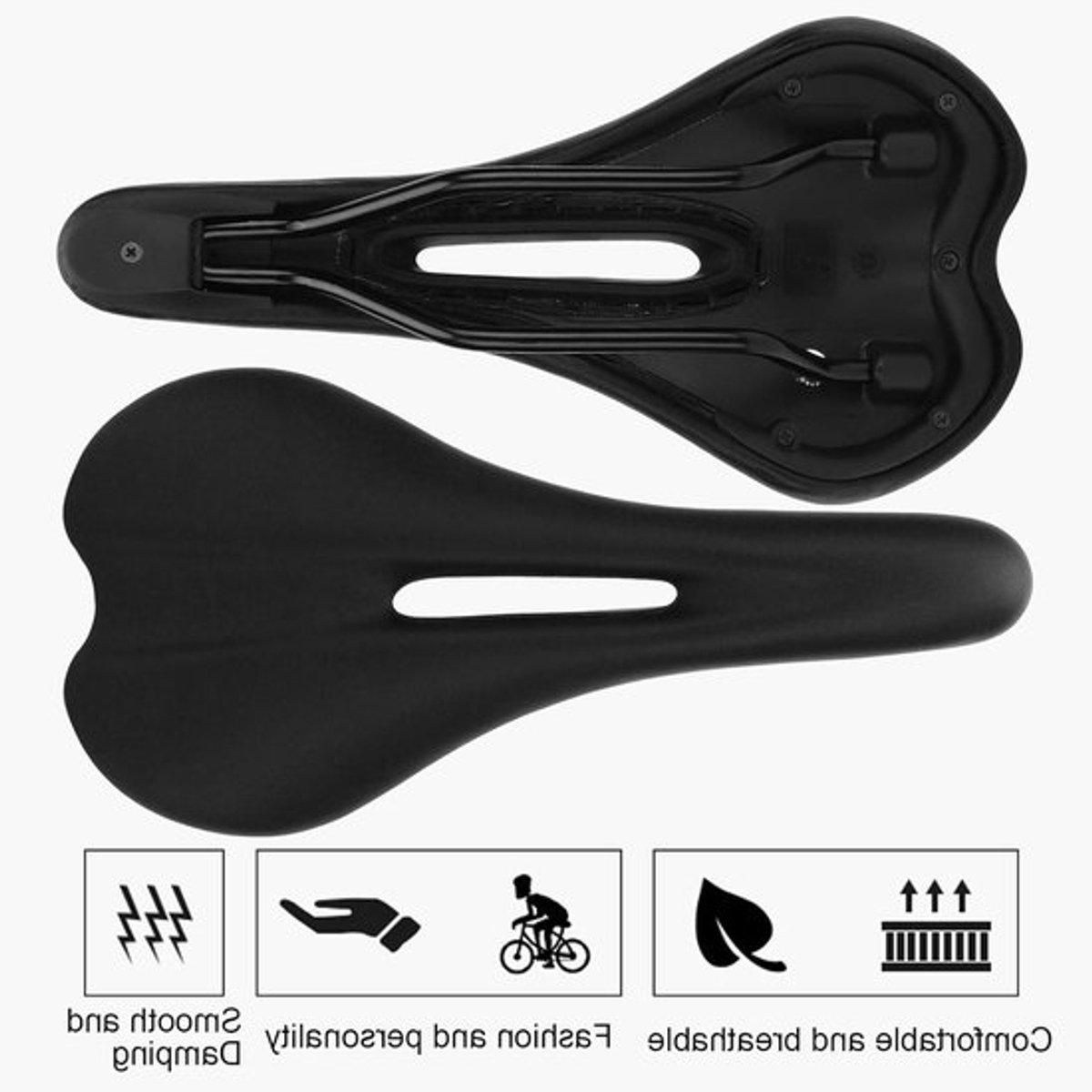 Dailygoods- Fietszadel Schokbestendig - Ergonomisch Ontwerp - Hollow
