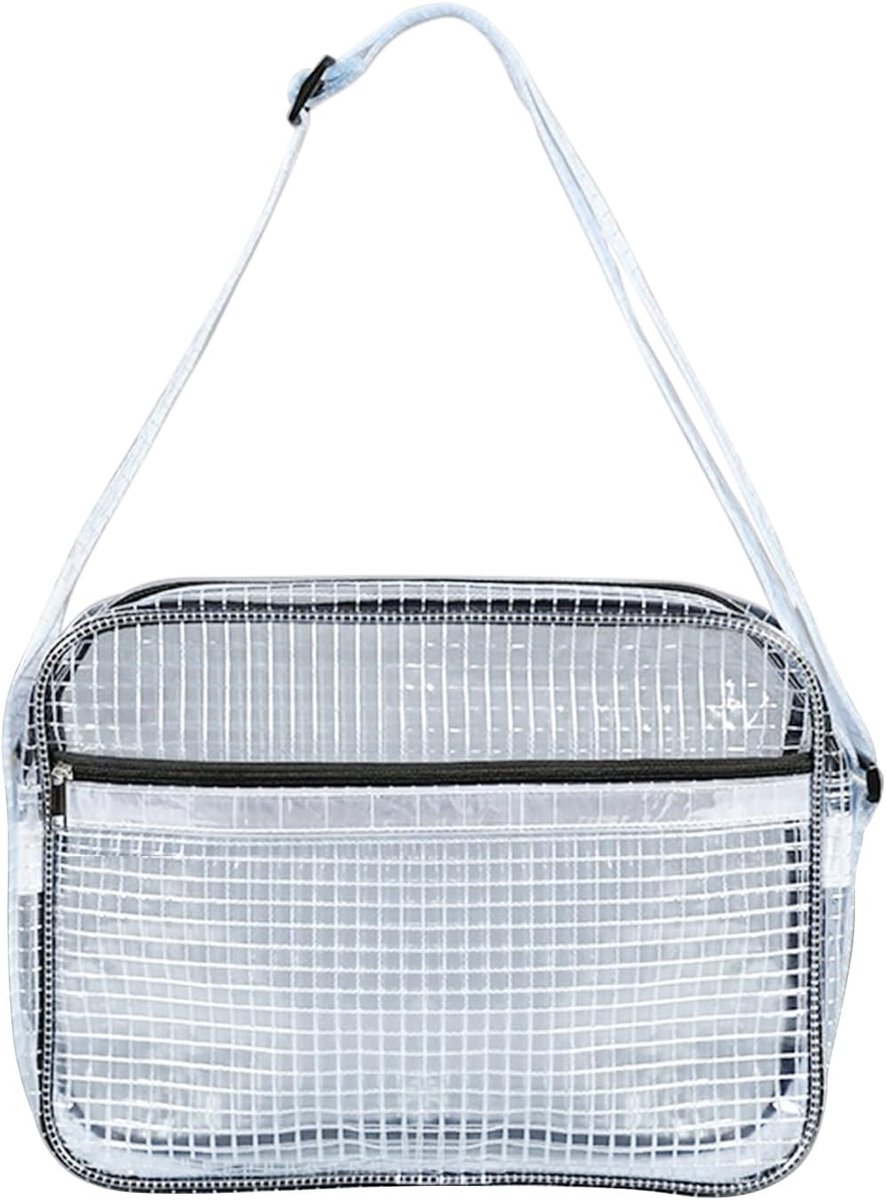 NOTAG Unisex Crossbody Bag, Antistatic Cleanroom Engineer Tool Bag Waterproof Clear PVC Shoulder Bag, 2669-Large - ShopVlot