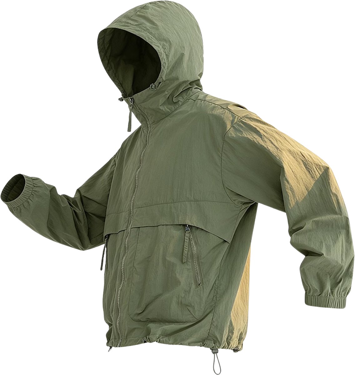 Currero Zomerjas Heren Tussenjas Zomerjack Volwassenen Windjack Windbreaker Outdoor Militair Groen