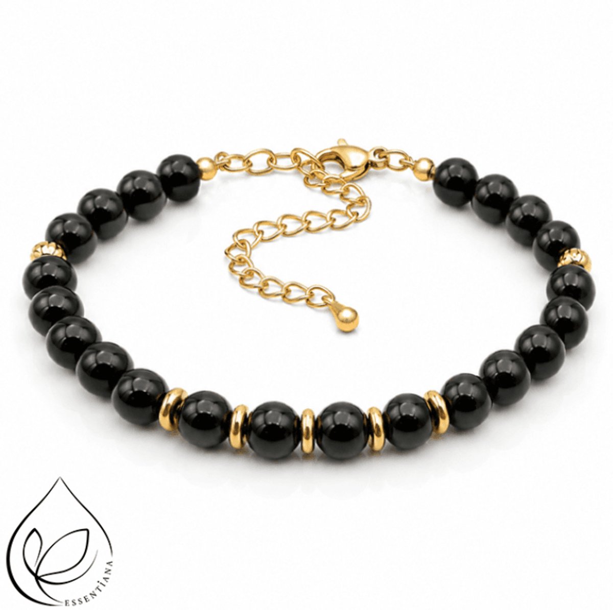 Eira Gouden Armband met Onyx