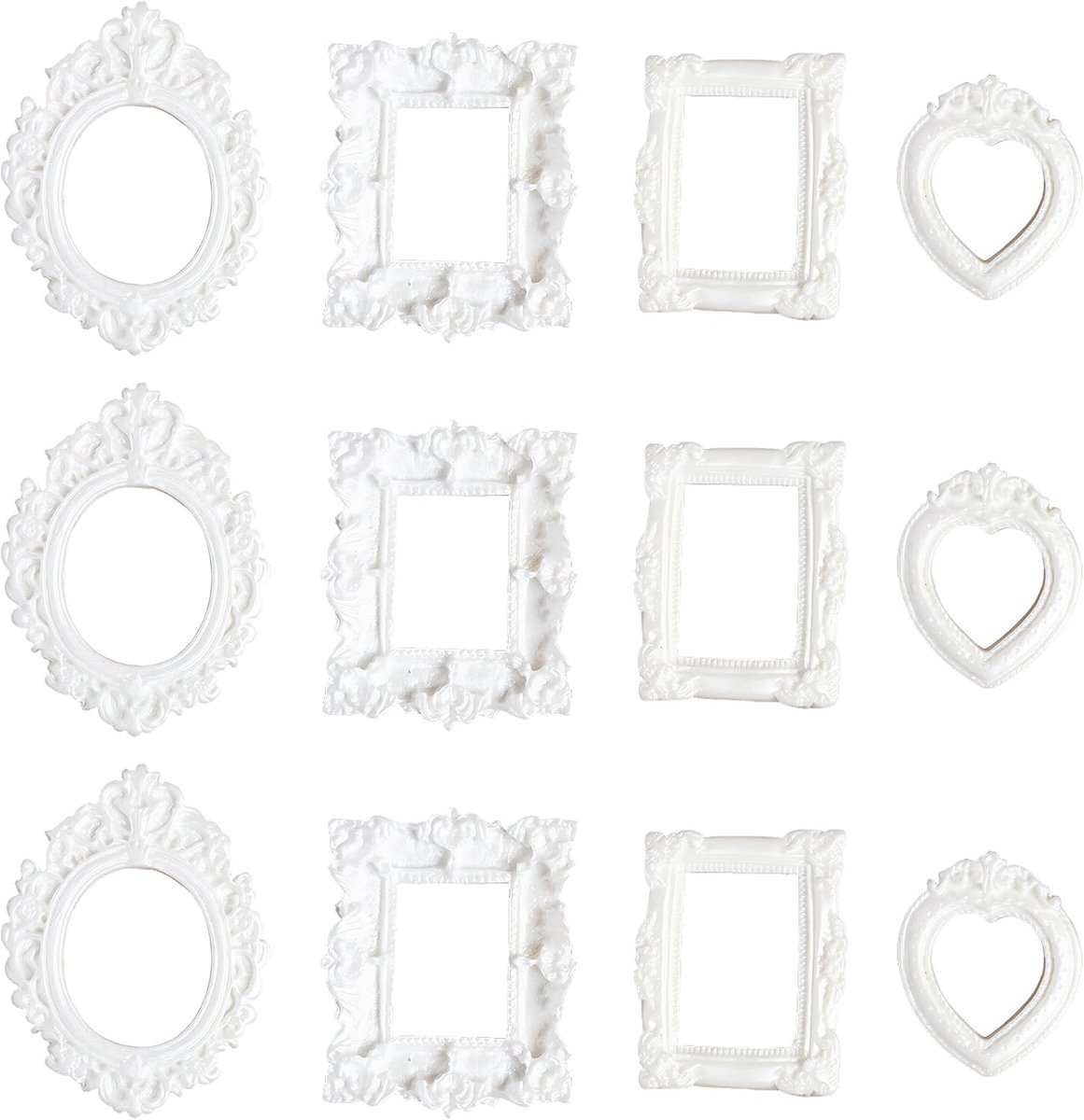 Mini fotolijsten set van 12 - Retro stijl - Barok design - Perfect voor decoratie - ShopVlot