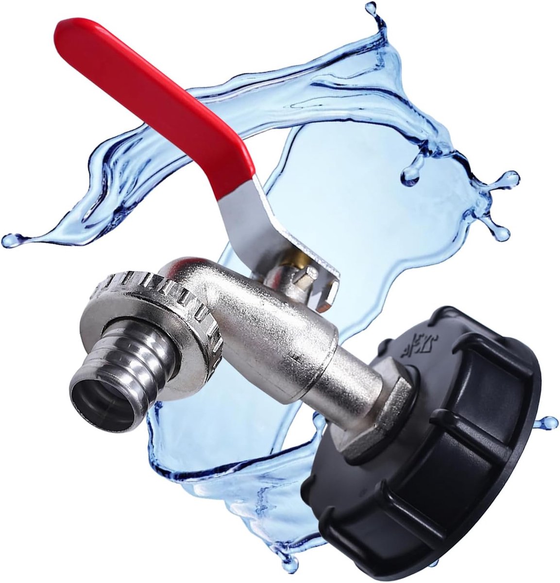 IBC tank kraan 3/4" - messing - lekvrij - ideaal voor 1000 L water - ShopVlot