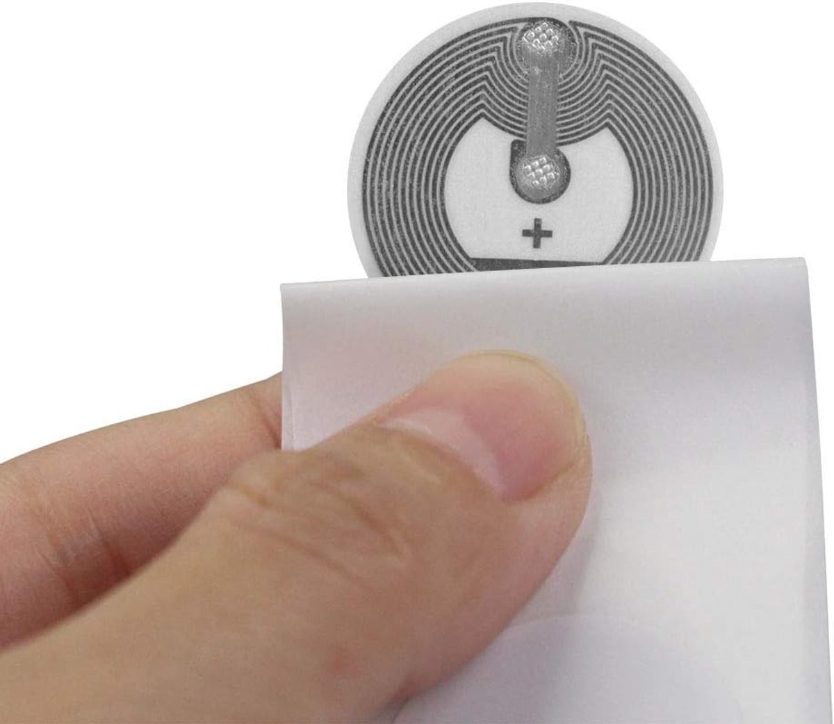 NFC labels 25 mm - rond transparant - 888 bytes geheugen - sterke zelfklevende labels - ShopVlot